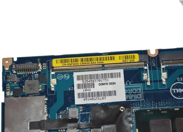 Alt view image 6 of 7 - Dell Latitude 5490 Intel Core Intel Core i7-8650U 1.9GHz DDR4 Laptop Motherboard NFW3V