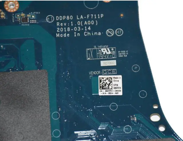 Alt view image 7 of 7 - Dell Latitude 5591 Intel Core i7-8850H 2.6GHz Hexa Core Laptop Motherboard 6KRRV