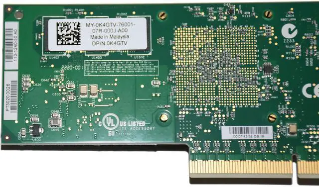 Alt view image 5 of 7 - Dell Chelsio T520-CR 10GB Dual Port Converged Network Adapter K4GTV