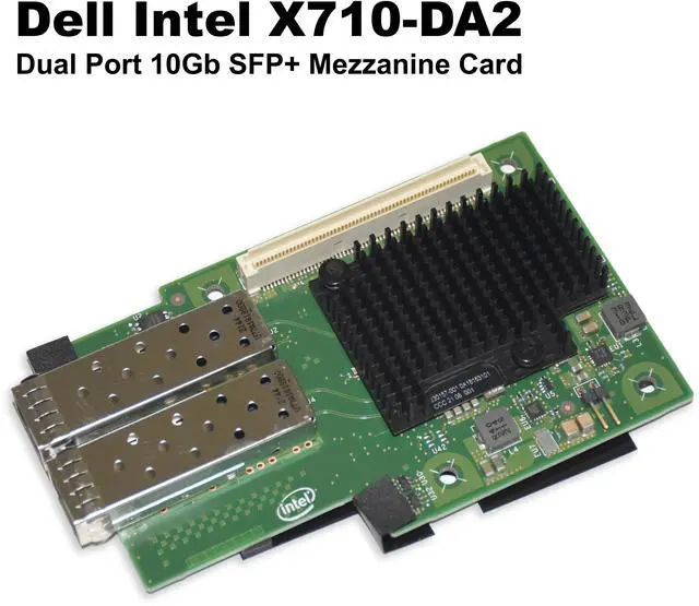 Alt view image 2 of 7 - Dell Intel X710-DA2 Dual Port 10Gb SFP+ Mezzanine Card T44PH