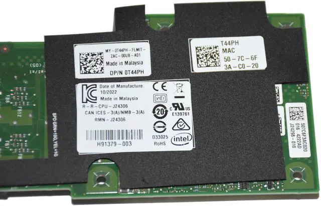 Alt view image 3 of 7 - Dell Intel X710-DA2 Dual Port 10Gb SFP+ Mezzanine Card T44PH