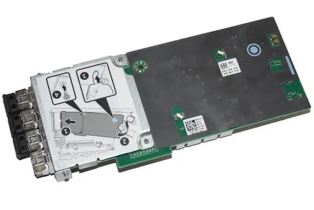 Alt view image 3 of 6 - Dell Compellent SC5020 & SC7020 Quad Port 10GB SFP+ Mezzanine Card KCVN9