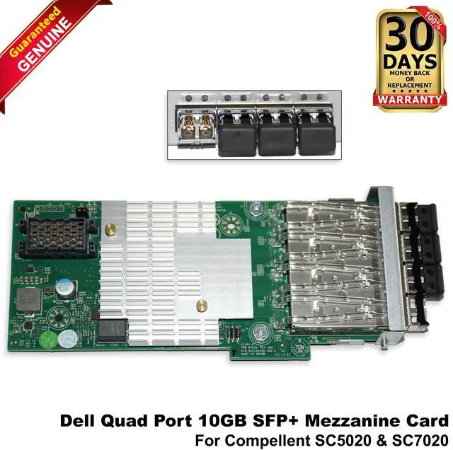 Main image of Dell Compellent SC5020 & SC7020 Quad Port 10GB SFP+ Mezzanine Card KCVN9