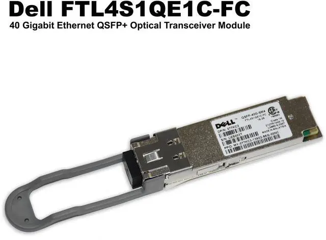 Alt view image 2 of 6 - Dell FTL4S1QE1C-FC 40 Gigabit Ethernet QSFP+ Optical Transceiver Module 77KC3
