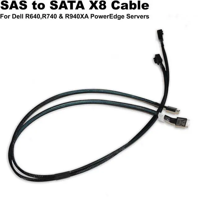 Alt view image 2 of 6 - Dell R640, R740 & R940XA PowerEdge Server SAS to SATA x8 Cable W46M3