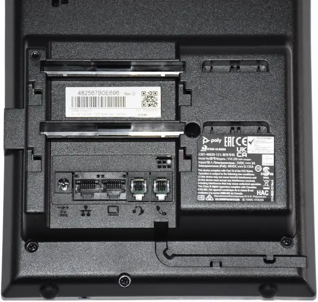 Alt view image 5 of 7 - HP OEM Poly VVX 250 4-Line VoIP Phone, Color LCD, HD Voice, Acoustic Fence Noise Reduction, Dual Gigabit Ethernet, USB Port, PoE, SIP Support, ENERGY STAR, Antimicrobial Surface