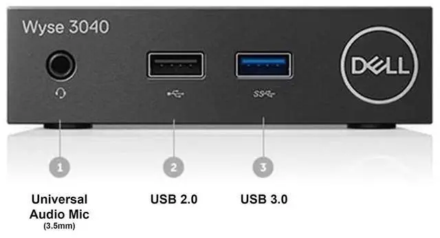 Alt view image 3 of 6 - Dell Wyse 3040 Thin Client 2GB RAM 8GB SSD w/ OT-WUA450NM USB WiFi Adapter