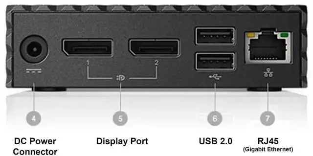 Alt view image 4 of 6 - Dell Wyse 3040 Thin Client 2GB RAM 8GB SSD w/ OT-WUA450NM USB WiFi Adapter