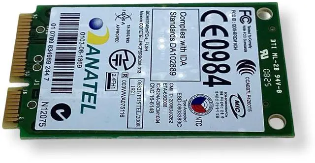 Alt view image 6 of 6 - Dell Broadcom DW370 PCI-E 370 Wireless Bluetooth Card PW876