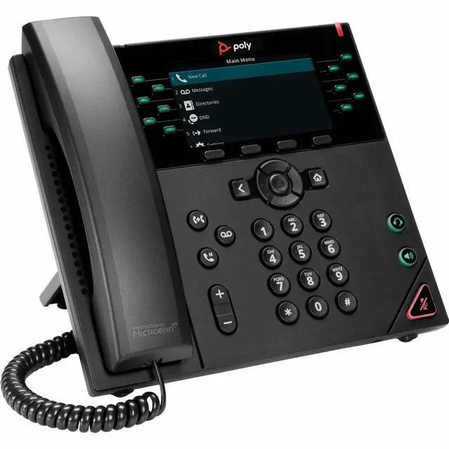 Alt view image 3 of 7 - HP Poly OBi VVX 450 IP Phone and PoE-enabled, Corded Black VoIP Wall Mountable Desktop 1 x Network (RJ-45) PoE Ports Model | 89B60AA