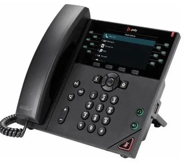 Alt view image 5 of 7 - HP Poly OBi VVX 450 IP Phone and PoE-enabled, Corded Black VoIP Wall Mountable Desktop 1 x Network (RJ-45) PoE Ports Model | 89B60AA