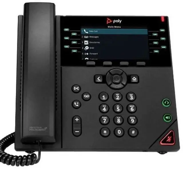 Alt view image 4 of 7 - HP Poly OBi VVX 450 IP Phone and PoE-enabled, Corded Black VoIP Wall Mountable Desktop 1 x Network (RJ-45) PoE Ports Model | 89B60AA
