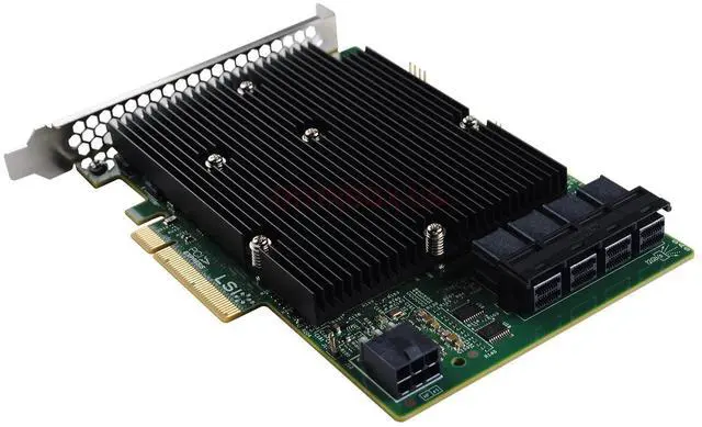 Alt view image 7 of 8 - LSI LSI00447  Logic Controller Card 00447 9300-16i 16Port 12Gb/s SAS x8 PCI-Express 3 Full Height Brown Box