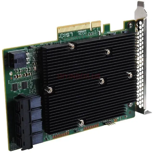 Alt view image 5 of 8 - LSI LSI00447  Logic Controller Card 00447 9300-16i 16Port 12Gb/s SAS x8 PCI-Express 3 Full Height Brown Box