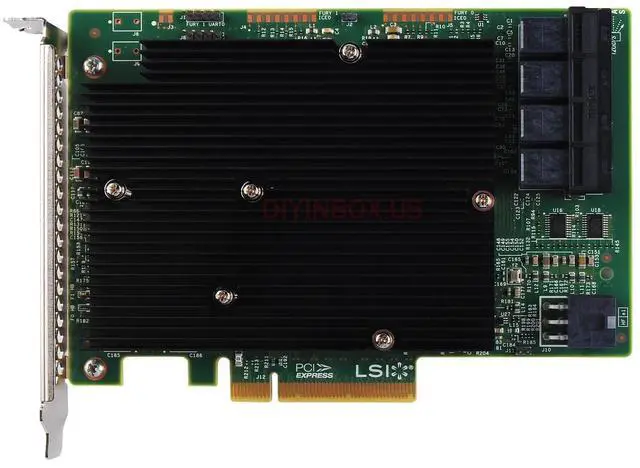 Alt view image 4 of 8 - LSI 9300-16i 16-Port 12Gb/s SAS Controller HBA Card with P16 IT Mode for ZFS TrueNAS unRAID