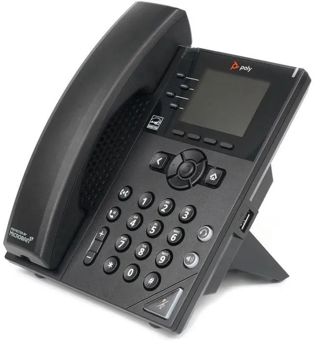 Alt view image 4 of 9 - HP Poly OBi VVX 250 IP Phone Corded Corded Desktop Wall Mountable  Black Model 89K69AA#ABA