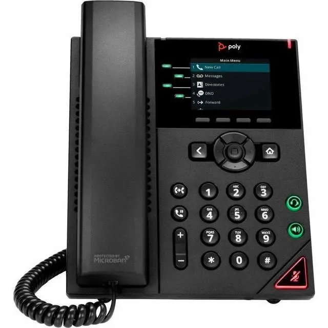 Alt view image 5 of 9 - HP Poly OBi VVX 250 IP Phone Corded Corded Desktop Wall Mountable  Black Model 89K69AA#ABA