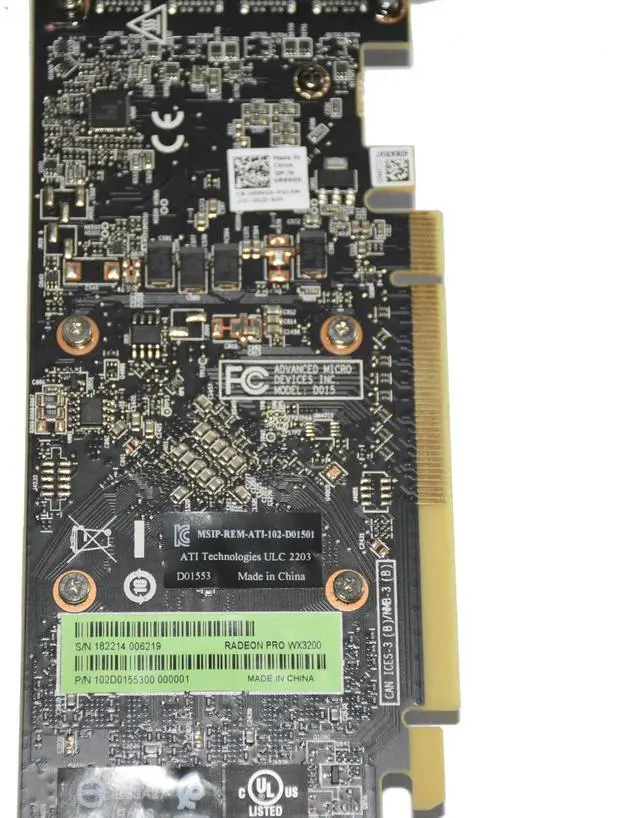 Alt view image 5 of 8 - Dell R99GK AMD Radeon Pro WX 3200 4GB Graphics Card - GDDR5 - PCI Express 3.0 x16 - Low Profile