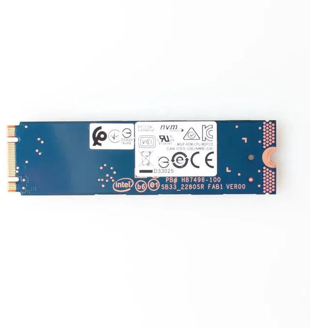 Alt view image 3 of 8 - Intel MEMPEK1J016GAL 16GB Solid State Drive M.2 2280 - PCIe 3.0 x2 NVMe - For Intel Optane Memory M10