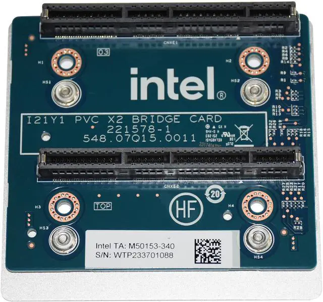 Alt view image 6 of 7 - Dell Intel M50153-340 Data Center GPU Max 1100 PVC x2 Bridge Adapter Card N20WK