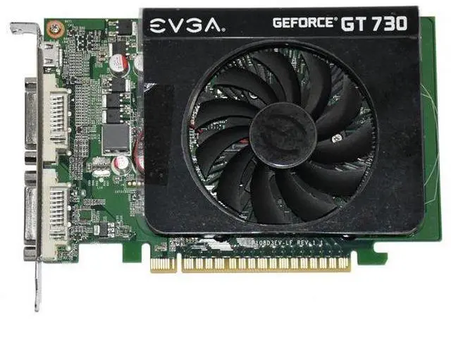 Alt view image 7 of 9 - EVGA NVIDIA GeForce GT 730 1GB DDR3 2DVI/Mini HDMI PCI-Express Video Card