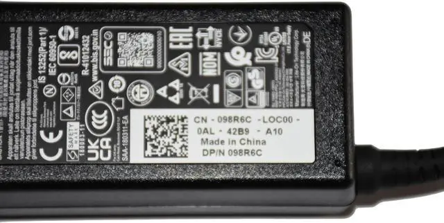 Alt view image 7 of 7 - Dell LA65NS2-01 19.5V 3.34A 65W AC Power Adapter 98R6C