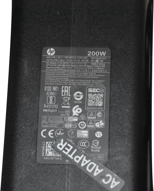 Alt view image 6 of 7 - HP TPN-DA21 19.5V 10.3A 200W AC Power Adapter