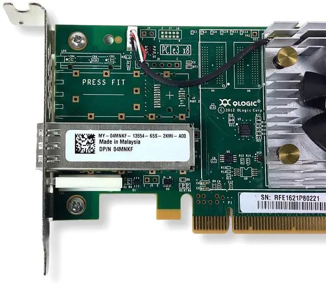 Alt view image 7 of 7 - Dell QLogic QLE2660L-DEL 16Gb FC SFP+ Single Port Low Profile HBA 4MNKF