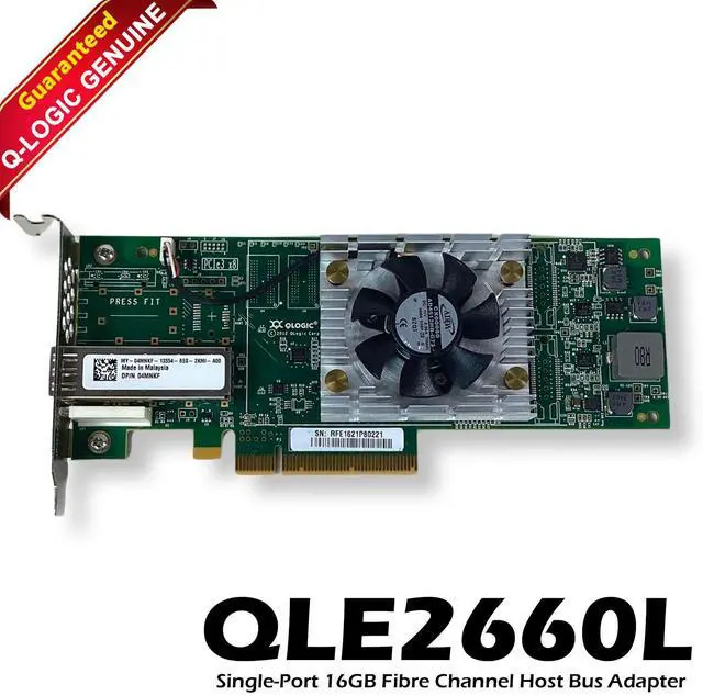 Main image of Dell QLogic QLE2660L-DEL 16Gb FC SFP+ Single Port Low Profile HBA 4MNKF