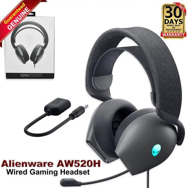 Main image of Dell Alienware AW520H Wired Gaming Headset w/Microphone Black 0WVHP