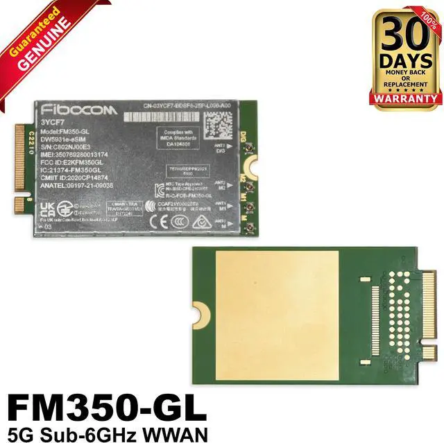 Main image of Dell Latitude 5531 9330 3571 Fibocom FM350-GL DW5931e-eSIM 5G M.2 Module 3YCF7