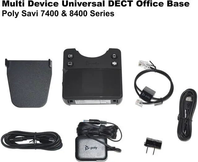 Alt view image 2 of 7 - HP Poly Savi 8245-M 7400 & 8400 Multi Device Universal DECT Office Base 8L562AA#ABA