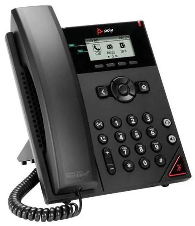 Alt view image 3 of 7 - HP Poly VVX 150 2-Line IP Phone with AC Power Adapter 911M9AA#ABA 2200-48810-001
