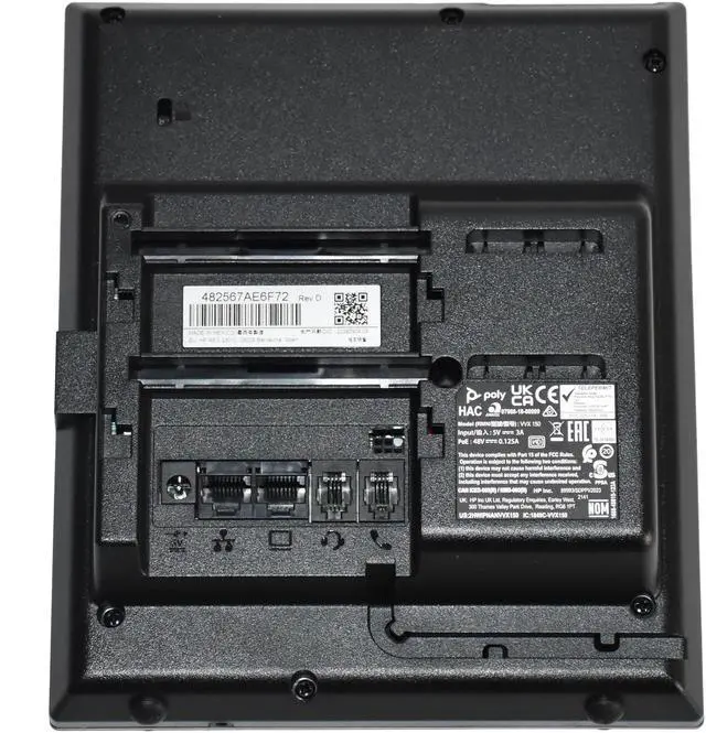 Alt view image 4 of 7 - HP Poly VVX 150 2-Line IP Phone with AC Power Adapter 911M9AA#ABA 2200-48810-001