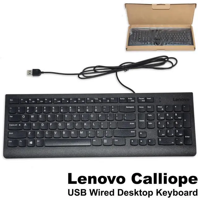 Alt view image 2 of 5 - Lenovo Calliope SD50L21375 USB Wired Keyboard - US English Black 00XH587