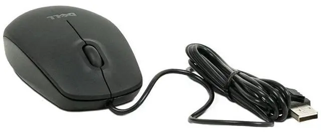 Alt view image 8 of 12 - New Genuine DELL 09RRC7 MS111-L Optical USB WIRED Scroll Mouse mice Look Black