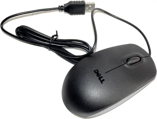 Alt view image 12 of 12 - New Genuine DELL 09RRC7 MS111-L Optical USB WIRED Scroll Mouse mice Look Black