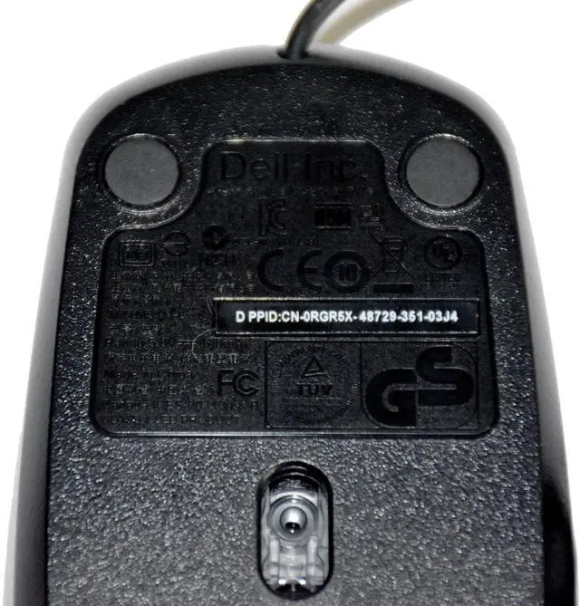 Alt view image 11 of 12 - New Genuine DELL 09RRC7 MS111-L Optical USB WIRED Scroll Mouse mice Look Black