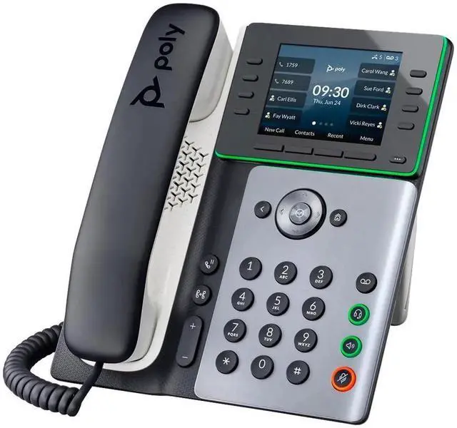Alt view image 2 of 5 - Poly Edge E350 IP Phone and PoE-enabled - OEM