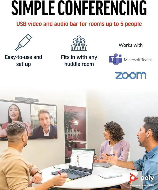 Alt view image 2 of 5 - Poly Studio R30 USB Video Bar - OEM
