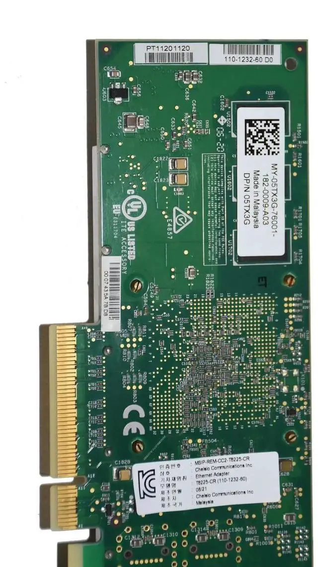 Alt view image 6 of 6 - Dell T6225-CR 2-Port 1/10/25GbE PCIe x8 Unified Wire Network Adapter XN4H9 5TX3G - OEM