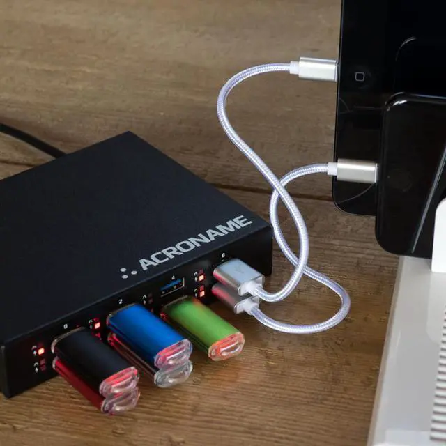 Alt view image 7 of 7 - Acroname USBHub3+ 9-Port Programmable Industrial USB 3.2 Gen 1 Hub, 5Gbps, Per-Port Power Control & Monitoring, 5A Fast Charge, DIN Rail, ESD Protected