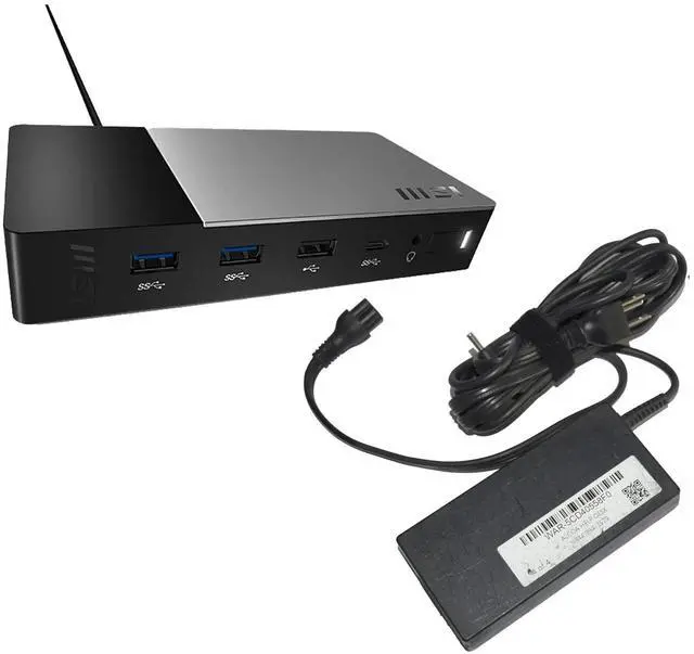 Main image of MSI MS-1P15 USB-C Docking Station 4K HDMI DisplayPort LAN 120W Adapter