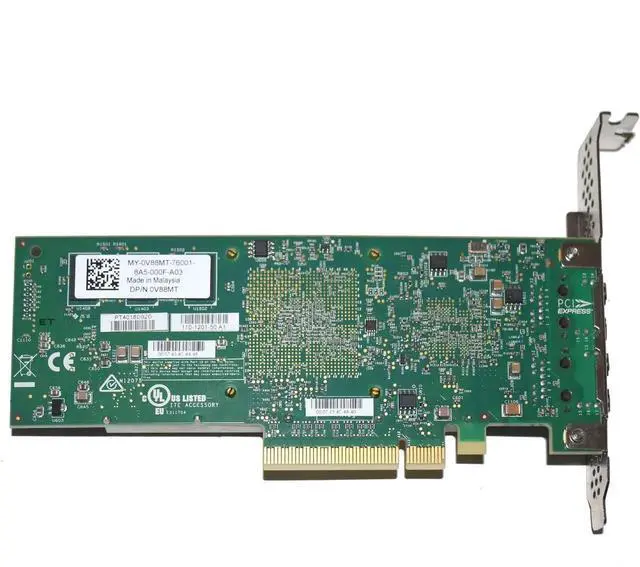 Alt view image 2 of 6 - Dell Chelsio T520-BT Dual-Port 10GbE RJ45 PCIe Network Adapter Card PVMTG - OEM
