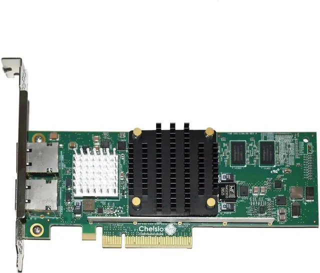 Alt view image 6 of 6 - Dell Chelsio T520-BT Dual-Port 10GbE RJ45 PCIe Network Adapter Card PVMTG - OEM