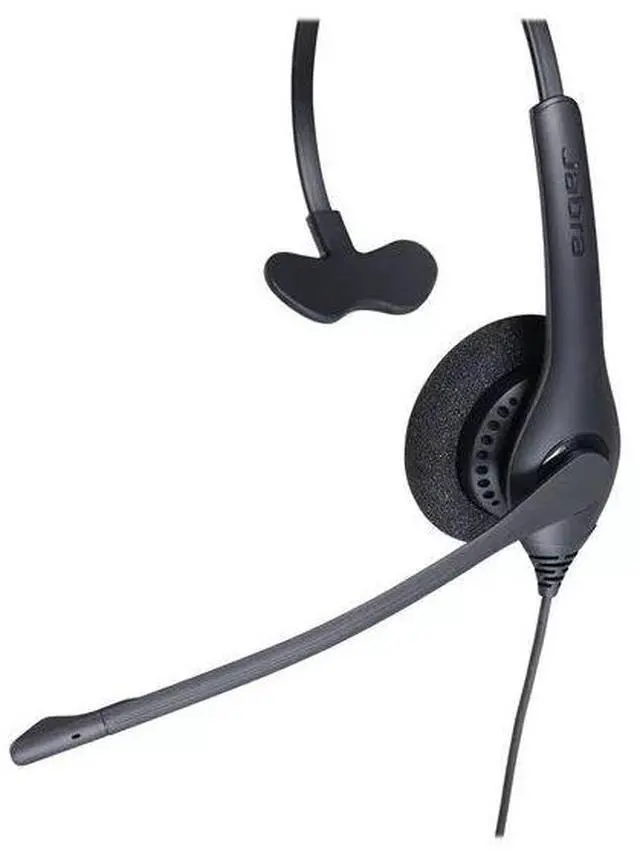 Alt view image 4 of 6 - Jabra BIZ 1500 QD Mono Wired Headset Noise-Canceling Microphone, HD Voice, Quick Disconnect Office Headset for Call Centers & Desk Phones Black - OEM