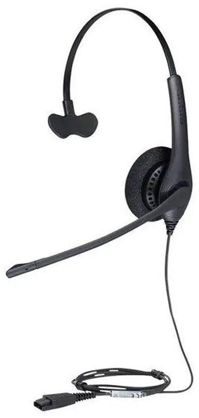 Alt view image 2 of 6 - Jabra BIZ 1500 QD Mono Wired Headset Noise-Canceling Microphone, HD Voice, Quick Disconnect Office Headset for Call Centers & Desk Phones Black - OEM