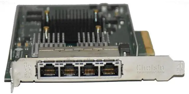 Alt view image 4 of 6 - Dell Chelsio Quad Port 10GbE T540-BT T5 RJ-45 Low Profile Network Adapter 5MHDP