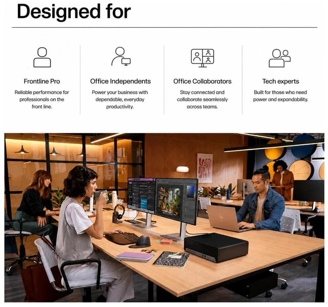 Alt view image 6 of 7 - HP EliteDesk 805 G6 SFF Business Computer Desktop, AMD Ryzen 5 PRO 4650G, 16GB DDR4 RAM, 1TB M.2 NVMe SSD, Radeon RX 550X 4GB, No OS