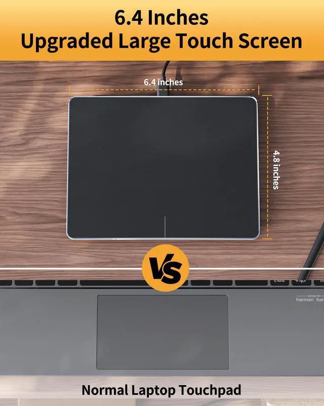 Alt view image 6 of 7 - ProtoArc T1 Wired High Precision Trackpad for Windows, USB Slim Touchpad Mouse with Multi-Touch Navigation for Windows 7/10/11 Laptop Notebook Desktop Computer